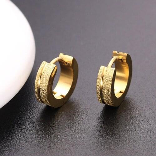 2Pcs Latest Trends Stainless Steel 4 * 9 Slotted Grinding Ear Clip Cross-border Straight for Allergy Double Earrings | Ear Clip
