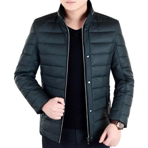 Male Winter Jacket Mens White Duck Down Coat Stand Collar Men Jackets Casual Warm Down Coats Casaco Masculino WXF143 s s