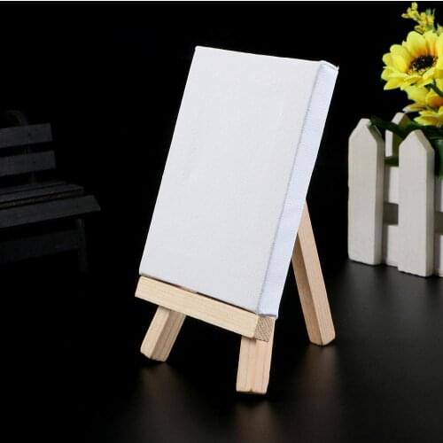 Mini Natural Wood Cotton Easel Frame Display Holder For Art Painting Wedding Party Craft M17F