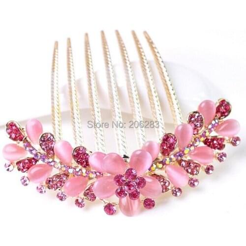 Fashion crystal women Hair Comb flower Hair stick hairpin F2112