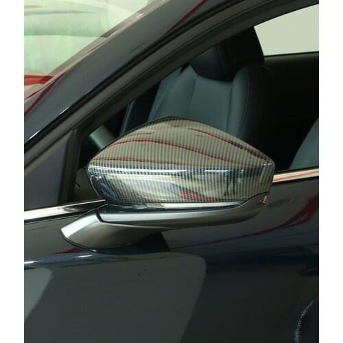 For Mazda CX-30 CX30 2020 2021 Carbon Fiber Chrome Rear View Cover Trim Rearview Mirror Case Cap Overlay car Accessories