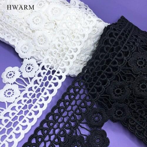 Craft Latest African Laces Fabric 2021 Diy High Quality 15yard 8cm Sewing Trim Water Soluble Milk Silk Dress Accessories Wedding