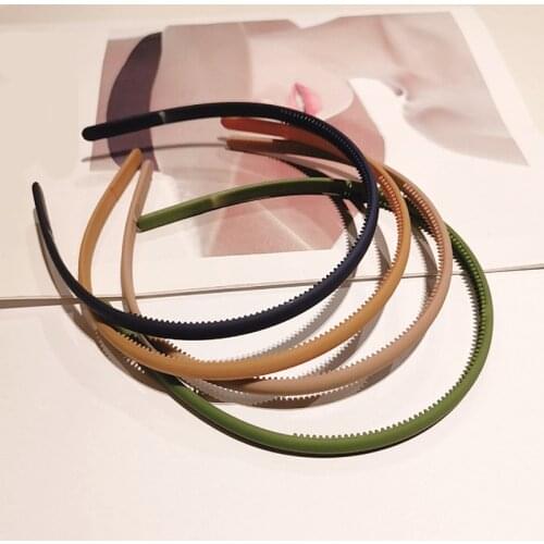 Hot Sales 1PC Plastic Fashion Thin Headband Resin Bezel Hairbands Frosted Hair Accessories For Woman Girls Hair Hoop Headwear