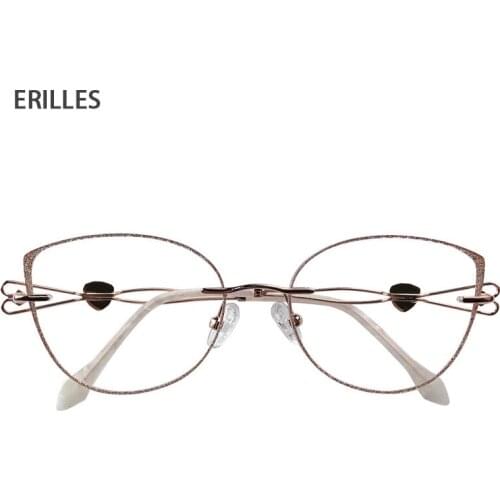 New Anti Blue Light Computer Glasses Women Luxury Ultralight Embroidered Glasses Frames For Women Prescription Glasses Frame