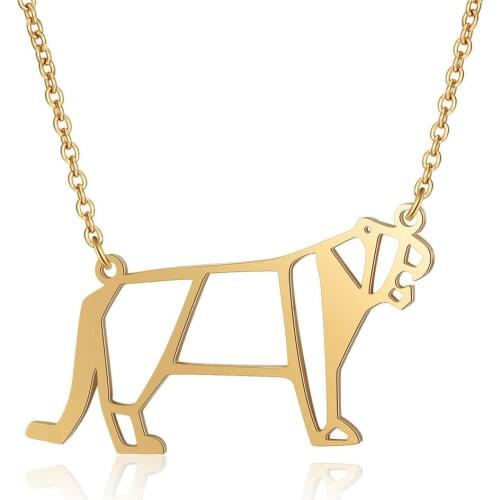 Fnixtar 100% Stainless Steel Polished Tiger Pendant Charm Necklace for Women Gold Color Fashion Jewelry Animal Necklace