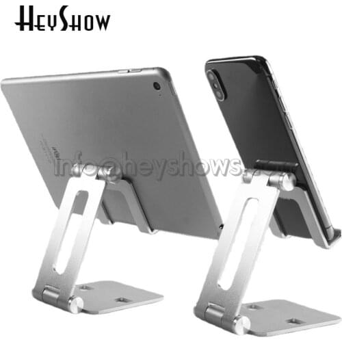 Portable Phone Stand For IPhone Aluminum Adjustable Desktop Holder Dock For IPad Non-Slip Samsung Tablet Stand For Huawei Xiaomi