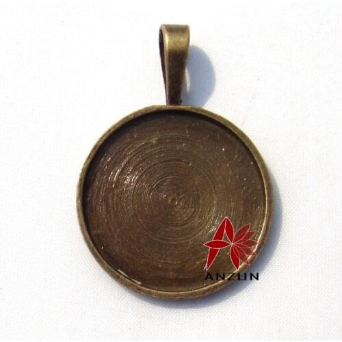 10pcs Antique Bronze Metal Charms Cameo Setting Outer:39x27mm, Inner:25x25mm