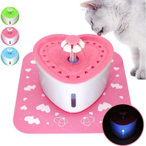 2L Automatic Cat Water Fountain LED Electric Pet Cat Drinking Feeder Bowl Mute Dog Cat Water Dispenser Pets Drinker Feeder