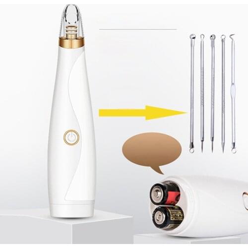Three-In-One Acne Artifact Efficient Removing Skin Blackhead Portable Electric Blackhead Acne Beauty Massager + Acne Tools