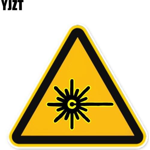 YJZT 13.7*15.3CM Attention Security Warning Sign Car Stickers Accessories C30-0385