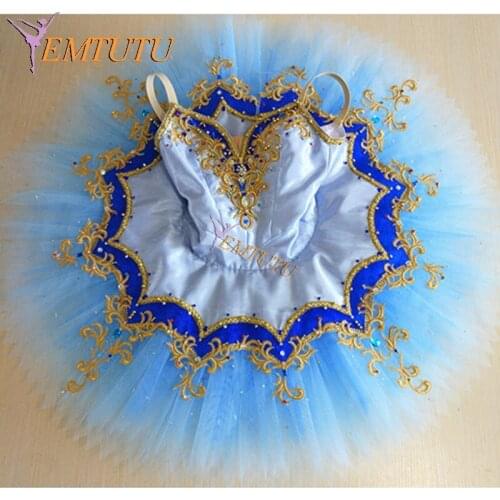 Le Corsaire professional ballet tutu Blue Women adult Nutcracker performance pancake tutu Flames of Paris ballet stage costume