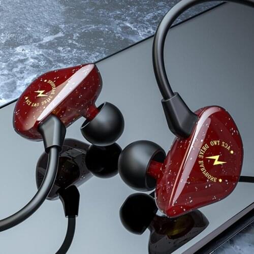 D16 Wired Earbud Noise Cancelling Sensitive Comfortable 3.5mm Wired HiFi In-ear Earphone for Calling