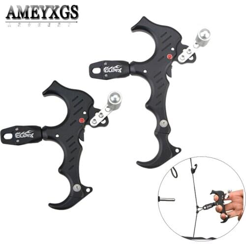 Adjustable 3/4 Finger Release Aluminum Alloy Grip Caliper Left And Right Hand Automatic Release For Shooting Accessories