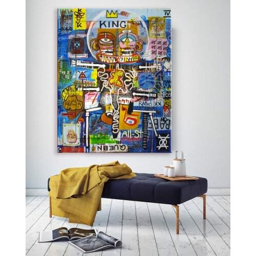 Hand Made Graffiti Pop Art Painting For Home Decoration 100% Oil Painting