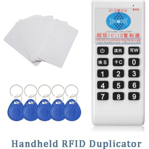 Handheld RFID Duplicator NFC Reader 125Khz T5577 Writer 13.56Mhz UID Smart Chip Card Key Cloner Programmer Copier