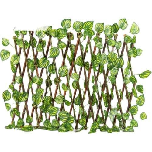 Artificial Leaf Wattled Wall Fence Screening Roll UV Protection Ivy Landscaping Fence Panel Home Decor Rattan Plants