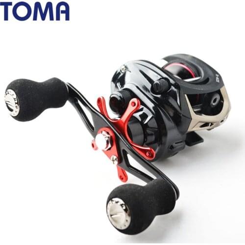 TOMA Baitcasting Reel 6.4:1 High Speed 14+1BB Bait Cast Fishing Reel Lure Wheels Left Right Hand Saltwater Max Drag 8kg