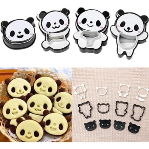 Cartoon Panda cookies cutter biscuit mould set baking tools cutter tools cake decoration 4pcs/set bakeware mold