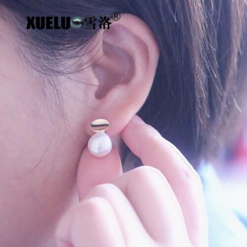 925 Sterling Fashion AAAA Top Quality Beautiful Baroque Natural Cultured Freshwater Pearl Earring