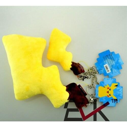 TOMY 2020 New Pokemon Elf Pikachu Tail Keychain Plush Doll Action Figure for Children Toy Gifts