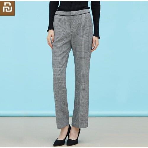 NEW 10:07 Retro Plaid Spring Autumn woman High-waist Harem Pants Leisure Pipe Trousers Fashion Loose Pants