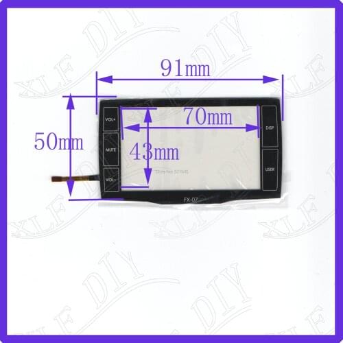 ZhiYuSun FX07 3.5inch 4wire resistive touch panel 91*50mm for Car DVD, Navigator screen 91mm*50mm glass this is compatible