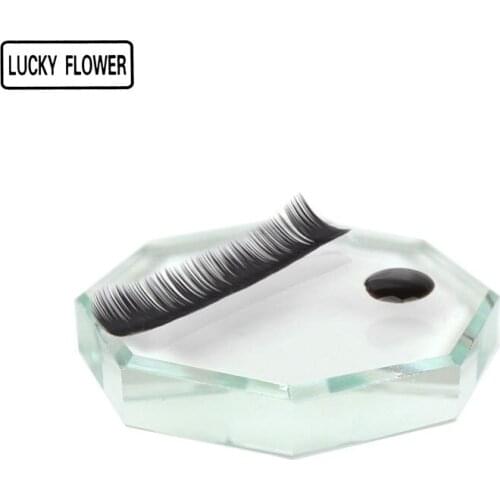 1PCS Eyelash Extension Glue Holder Octagon Crystal Adhesive Glue Pallet Makeup Kit Tool for eyelash glue
