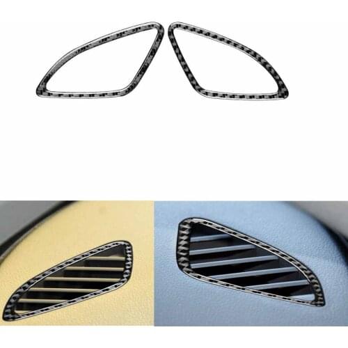 2pcs Carbon Fiber Dashboard Side Air Outlet Trim Cover For Audi Q3 8U 2013-2018