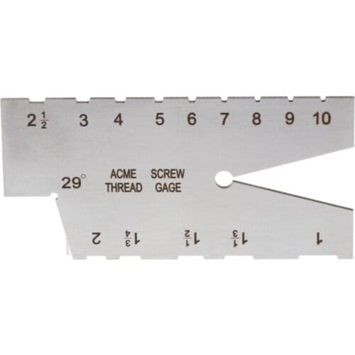 29 degree Acme Screw Thread Gauge Gage Grinding Stainless Steel Welding Ruler