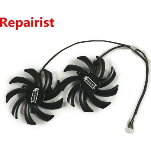 2x R9 380X/380 GPU VGA Cooler Graphics cards Fan For HIS R9 380X R9 380 IceQ Video Card Cooling System As replacement