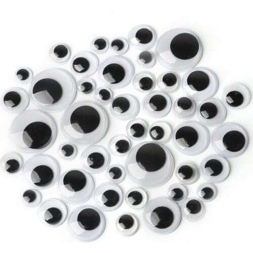 Promotion! Self-adhesive 100PCS Mixed 8mm /10mm /12mm /15mm/ 20mm Dolls Eye For Toys Dolls Googly Eyes Used For Doll Accessories