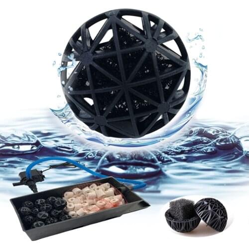 Aquarium Accessories Filter Material Bio Balls Black Bacterial Culture Fish Tank Bottom Filtration Biochemical Cotton Media