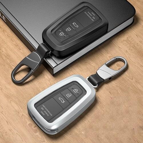 Aluminium Alloy+TPU Car remote Key cover Key case For Toyota Camry Corolla C-HR CHR Prado RAV4 Prius 2/3/4 Buttons Remote key