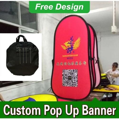 Free Design Free Shipping Vertical Top Banner Frame Sideline Banner Golf Pop Up A Frame Banner