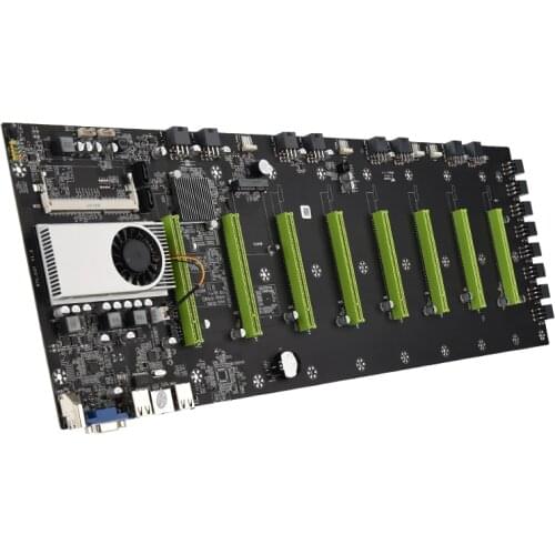 BTC-D37 BitCoin 5.5cm Extensible Port Mining Motherboard Support 8 GPU ETH