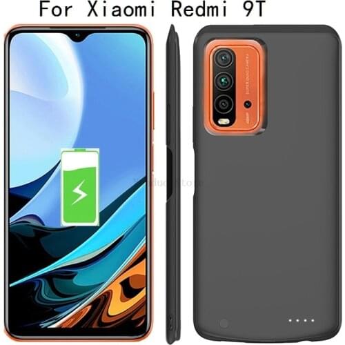 Battery Charger Cases For Xiaomi Redmi 9T Silm Silicone Shockproof External Battery Charging Cover Portable charger Power Bank