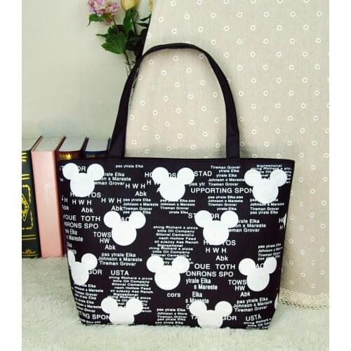 Disney Mickey bag High capacity Cartoon Canvas Tote Bag shopper bag for shopping hobos plush bag