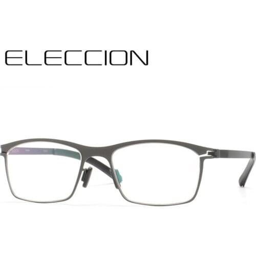 ELECCION German Design Brand Metal Spectacles Frame Men Women Full Myopia Optical Clear Lens Fashion Prescription Eyewear