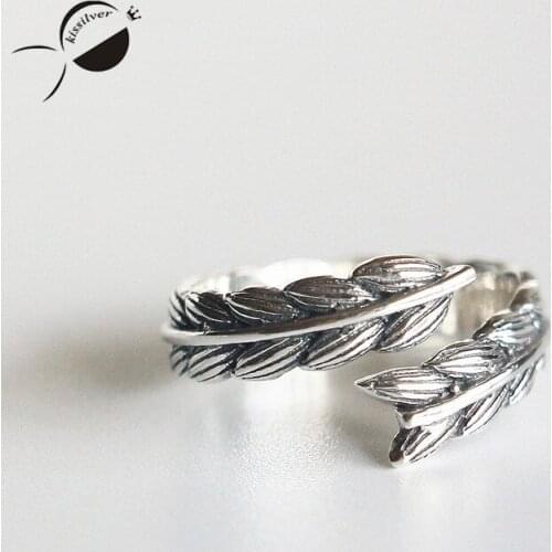Retro Wheat Ears S925 Sterling Silver Rings for Women Ring Fine Jewelry New Opening Female Anniversary Rings Gifts for Mother