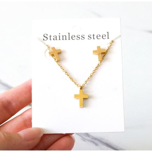 LUXUKISSKIDS 2021 New Trendy Cross Shape Jewellery Sets Stainless Steel Silver Color For Woman Dubai Wedding Bridal Jewelry Sets