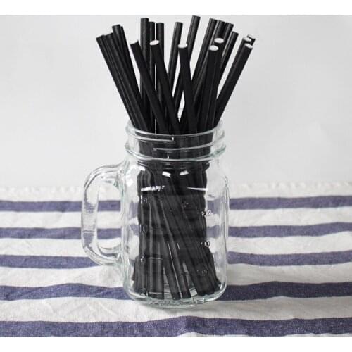 25pcs Disposable Straws Eco-friendly Biodegradable White Black Paper Drink Straws Wedding Holiday Birthday Party Supplies Decor