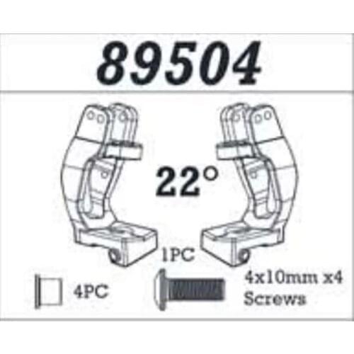 Original OFNA/HOBAO RACING 89504 Front C-Hub 22 Degree for B-Version For HYPER 1/8 8SC ELECTRIC/NITRO SHORT COURSE