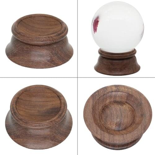 Wood Display Stand for Crystal Glass Lens Ball Large Divination Photography Lensball Base 60mm 70mm 80mm Big Magic Sphere Holder