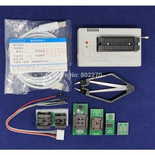 Black Edition V10.27 XGecu TL866II Plus USB Programmer 15000+IC SPI Flash NAND EEPROM MCU PIC AVR+ 6PCS ADAPTER+PLCC EXTRACTOR