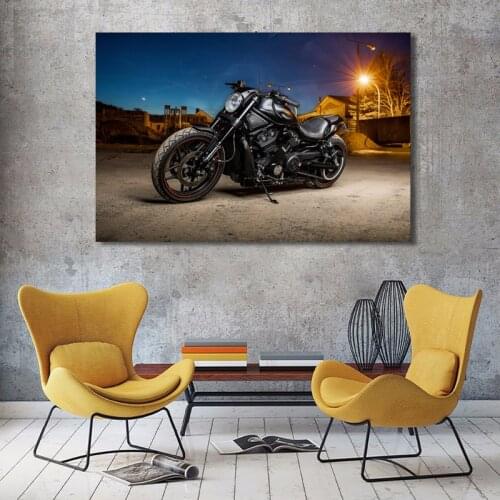 Retro Muscle Vintage Motorcycle Wall Art Picture Posters and Prints Modern Canvas Paintings for Living Room Decor
