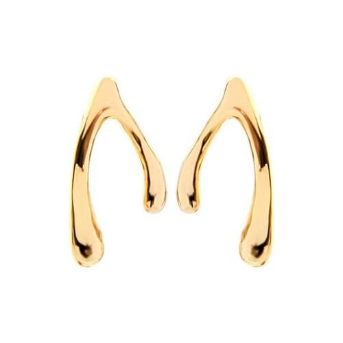 Gold Coral Branch Creative Gifts Studs Earrings for Women Girl Earrings