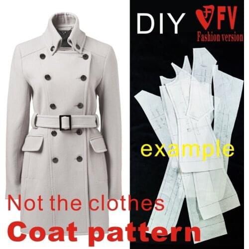 McCall Pattern Clothing DIY Overcoat Sewing Pattern Coat Sewing Template Cutting drawing BFY-8