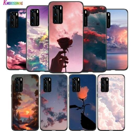 Silicone Case Beautiful Cloud Colorful For Huawei P8 P9 P10 P20 P30 Pro Lite 2019 mini P40 Lite 5G E Pro Plus Phone Case