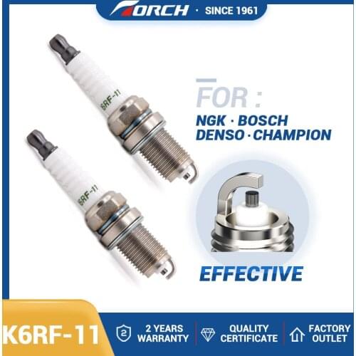 Spark Plugs Torch K6RF-11 Busi for NGK BKR6E-11 Honda Civic Grand Genio Ferio Es Century Jazz City IDSI Stream 1.700cc