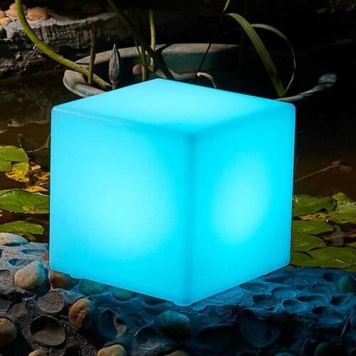 Remote Control LED Garden Light Night Lights Waterproof Outdoor Pool Floating Square Landscape Lawn Lamp Party Garland decor